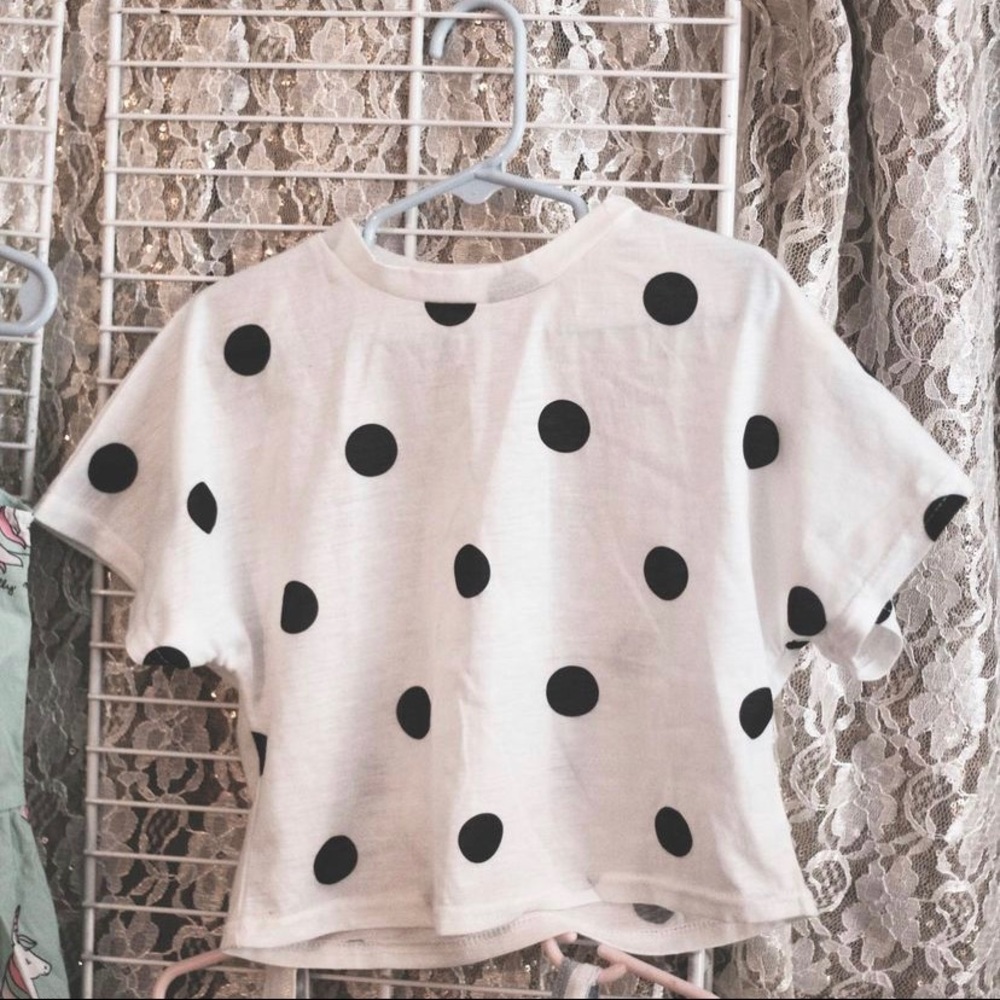 Size 7 Polka Crop Top ✨